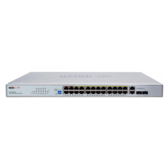 WI-TEK - WI-PCES226GF Rackmount Switch με 24 θύρες PoE (250 μέτρα), 2 θύρες uplink και 2 θύρες Combo SFP. Λειτουργία VLAN. Τροφοδοσία 280W. WI-TEK - WI-PCES226GF Rackmount Switch με 24 θύρες PoE (250 μέτρα), 2 θύρες uplink και 2 θύρες Combo SFP. Λειτουργία VLAN. Τροφοδοσία 280W.
