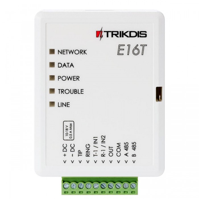 TRIKDIS - E16Τ Trikdis E16T, universal συσκευή επικοινωνίας μέσω ethernet για αποστολή σημάτων συναγερμού σε κεντρικό σταθμό (ΚΛΣ).