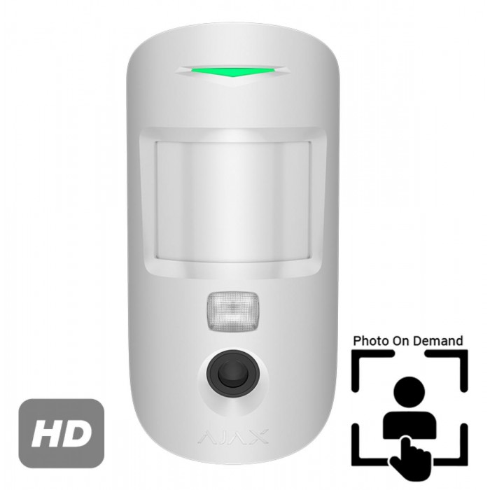 AJAX - MOTION CAM SUPERIOR HD (PhOD) WHITE Ασύρματος ανιχνευτής κίνησης SUPERIOR με ενσωματωμένη κάμερα για φωτογραφίες HD ανάλυσης, κατ' επιλογή (PhOD), σε λευκό χρώμα. AJAX - MOTION CAM SUPERIOR HD (PhOD) WHITE Ασύρματος ανιχνευτής κίνησης SUPERIOR με ενσωματωμένη κάμερα για φωτογραφίες HD ανάλυσης, κατ' επιλογή (PhOD), σε λευκό χρώμα.