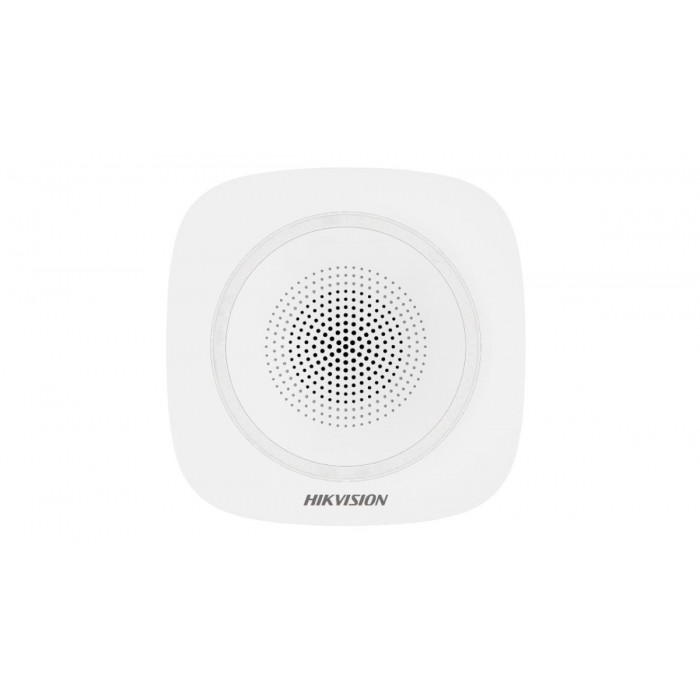 HIKVISION - DS-PS1-I-WE(B) Red Ασύρματη εσωτερική σειρήνα με κόκκινη φωτεινή ένδειξη.
