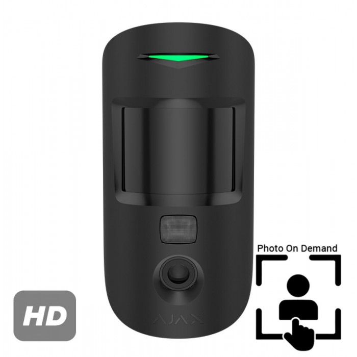 AJAX - MOTION CAM SUPERIOR HD (PhOD) BLACK Ασύρματος ανιχνευτής κίνησης SUPERIOR με ενσωματωμένη κάμερα για φωτογραφίες HD ανάλυσης, κατ' επιλογή (PhOD), σε μαύρο χρώμα. AJAX - MOTION CAM SUPERIOR HD (PhOD) BLACK Ασύρματος ανιχνευτής κίνησης SUPERIOR με ενσωματωμένη κάμερα για φωτογραφίες HD ανάλυσης, κατ' επιλογή (PhOD), σε μαύρο χρώμα.