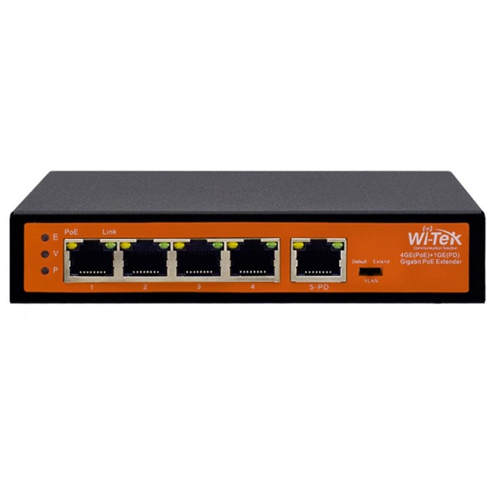 WI-TEK - WI-PE51G PoE Extender με 4 PoE Outputs στα 1000Μbps. WI-TEK - WI-PE51G PoE Extender με 4 PoE Outputs στα 1000Μbps.