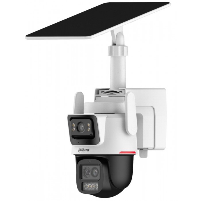 DAHUA - IPC-PTS2649C-3E3Z-4GB20-3684/0280B-PRO Wizcolor 4G Solar Dual lens PT κάμερα με αισθητήρες 3MP, αμφίδρομη επικοινωνία, active deterrence και τεχνητή νοημοσύνη.