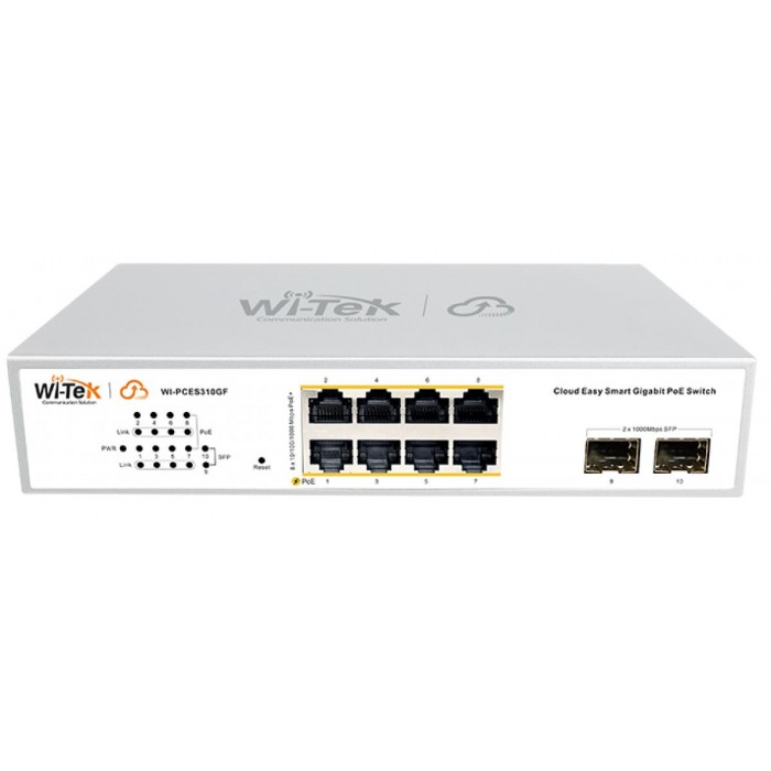 WI-TEK - WI-PCES310GF V2 Cloud Managed switch με 8 θύρες PoE 1000Μbps με 2 θύρες SFP 1000Mbps. Aπομακρυσμένη διαχείριση μέσω κινητού. Tροφοδοσία 130W. WI-TEK - WI-PCES310GF V2 Cloud Managed switch με 8 θύρες PoE 1000Μbps με 2 θύρες SFP 1000Mbps. Aπομακρυσμένη διαχείριση μέσω κινητού. Tροφοδοσία 130W.