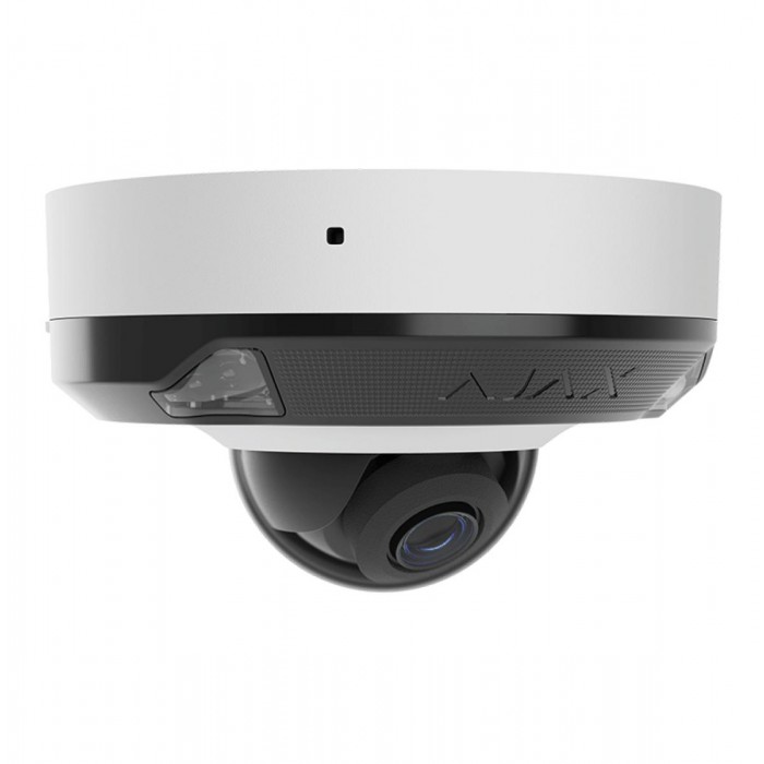 AJAX - DOMECAM MINI HL (8 MP/2.8mm) WHITE Ενσύρματη IP MiniDome κάμερα ανάλυσης 8MP (3840 x 2160px), με γωνία θέασης 100° - 110°, ενσωματωμένο μικρόφωνο και υποστήριξη έγχρωμης νυχτερινής λήψης, σε λευκό χρώμα.
