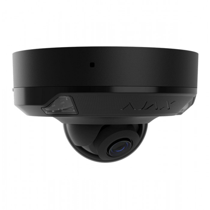 AJAX - DOMECAM MINI HL (5 MP/4mm) BLACK Ενσύρματη IP MiniDome κάμερα ανάλυσης 5MP (2800 x 1620px), με γωνία θέασης 75° - 85°, ενσωματωμένο μικρόφωνο και υποστήριξη έγχρωμης νυχτερινής λήψης, σε μαύρο χρώμα.