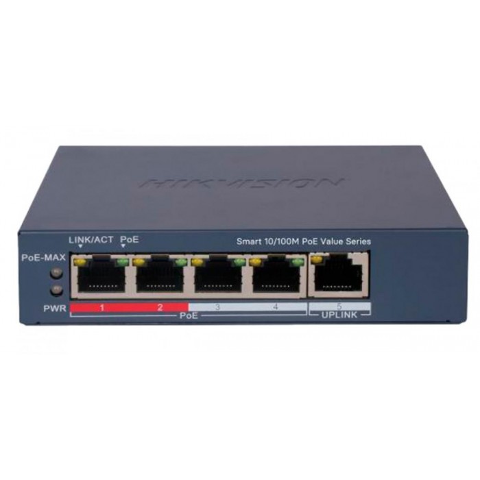 HIKVISION - DS-3E1105P-EIV2 PoE Switch Smart Managed με 4 θύρες PoE και 1 θύρα Uplink. HIKVISION - DS-3E1105P-EIV2 PoE Switch Smart Managed με 4 θύρες PoE και 1 θύρα Uplink.