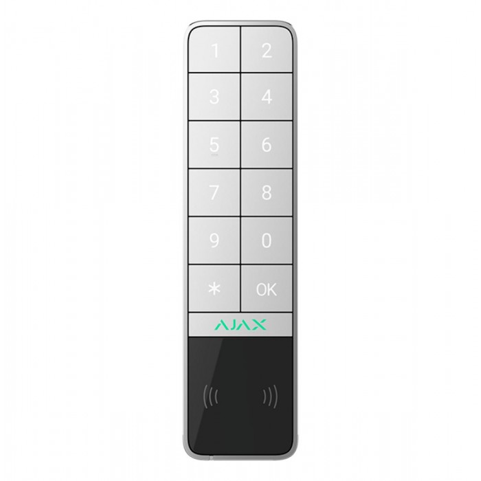 AJAX - KEYPAD OUTDOOR WHITE Ασύρματο πληκτρολόγιο εξωτερικού χώρου IP65, σε λευκό χρώμα. AJAX - KEYPAD OUTDOOR WHITE Ασύρματο πληκτρολόγιο εξωτερικού χώρου IP65, σε λευκό χρώμα.