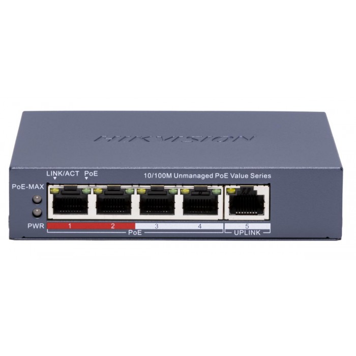HIKVISION - DS-3E0105P-E/M(C) PoE Switch με 4 θύρες PoE και 1 θύρα Uplink. HIKVISION - DS-3E0105P-E/M(C) PoE Switch με 4 θύρες PoE και 1 θύρα Uplink.