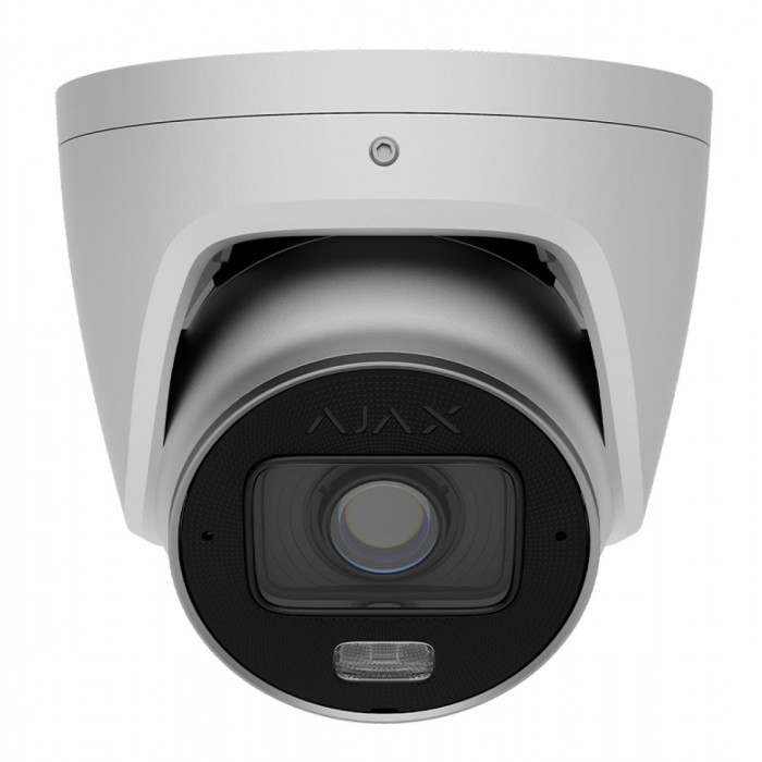 AJAX - TURRETCAM HLVF (8 MP) WHITE Ενσύρματη IP Turret κάμερα ανάλυσης 8MP (3840 × 2160px), με motοrized φακό (2.8–12mm), AI αναγνώριση αντικειμένων, ενσωματωμένο μικρόφωνο και υποστήριξη έγχρωμης νυχτερινής λήψης, σε λευκό χρώμα. AJAX - TURRETCAM HLVF (8 MP) WHITE Ενσύρματη IP Turret κάμερα ανάλυσης 8MP (3840 × 2160px), με motοrized φακό (2.8–12mm), AI αναγνώριση αντικειμένων, ενσωματωμένο μικρόφωνο και υποστήριξη έγχρωμης νυχτερινής λήψης, σε λευκό χρώμα.