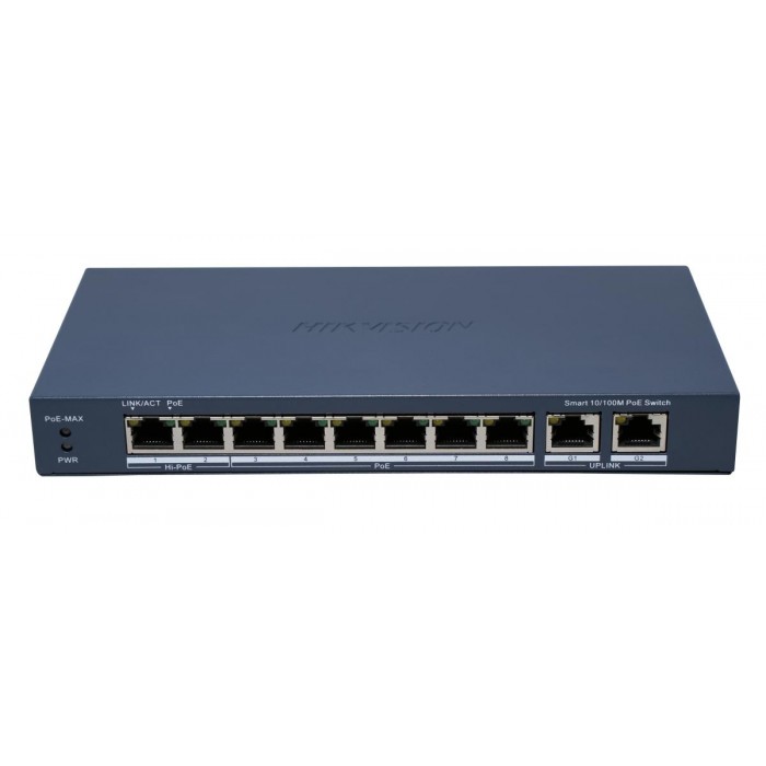HIKVISION - DS-3E1310HP-EI(B) PoE Switch Smart Managed με 8 θύρες PoE και 2 θύρες Gigabit RJ45 Uplink. HIKVISION - DS-3E1310HP-EI(B) PoE Switch Smart Managed με 8 θύρες PoE και 2 θύρες Gigabit RJ45 Uplink.