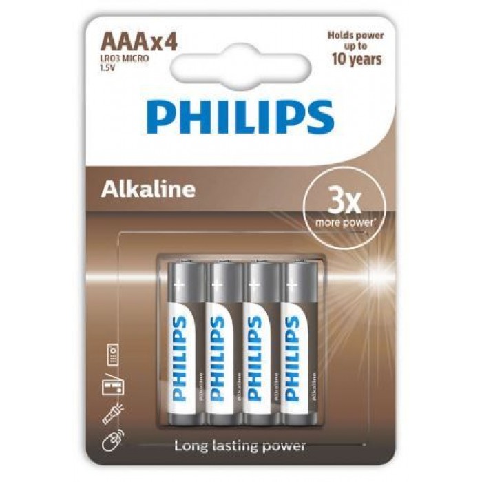 Μπαταρία LR03 AAA 1,5V (Blister 4τμχ) Philips Μπαταρία LR03 AAA 1,5V (Blister 4τμχ) Philips