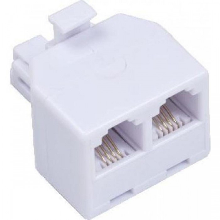 Adaptor Τηλεφώνου 6P4C Αρσενικό Σε 2 Θηλυκά 6P4C 17-0010 ADELEQ