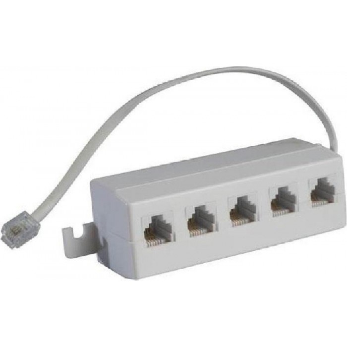 Adaptor Τηλεφώνου 6P4C Αρσενικό Σε 5 Θηλυκά 6P4C 17-0012 ADELEQ