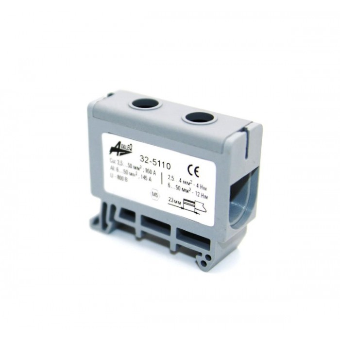 Κλέμμα Ράγας Ισχύος 50mm² Γκρι 32-5110 ADELEQ