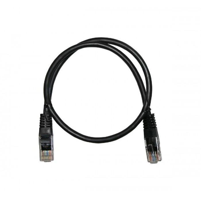 Patch Cord Χαλκού 0.5m Cat.5e UTP Μαύρο FREDER