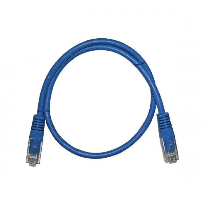 Patch Cord Χαλκού 0.5m Cat.5e UTP Μπλέ FREDER