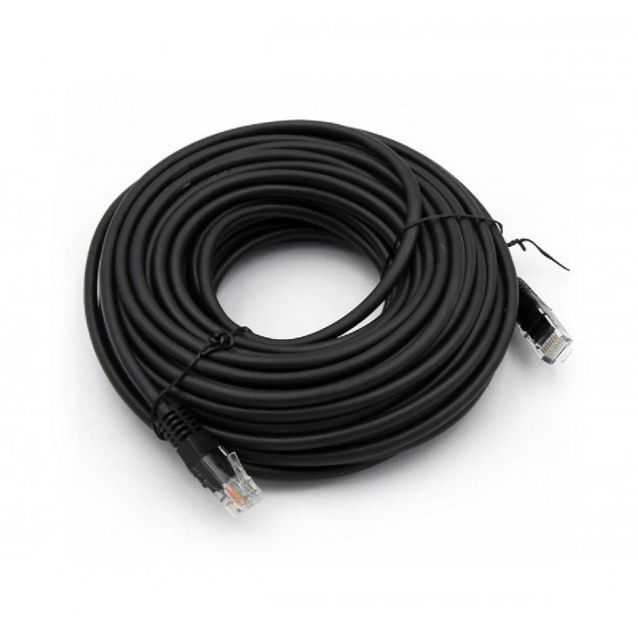 Patch Cord Χαλκού 15m Cat.5e UTP Μαύρο FREDER