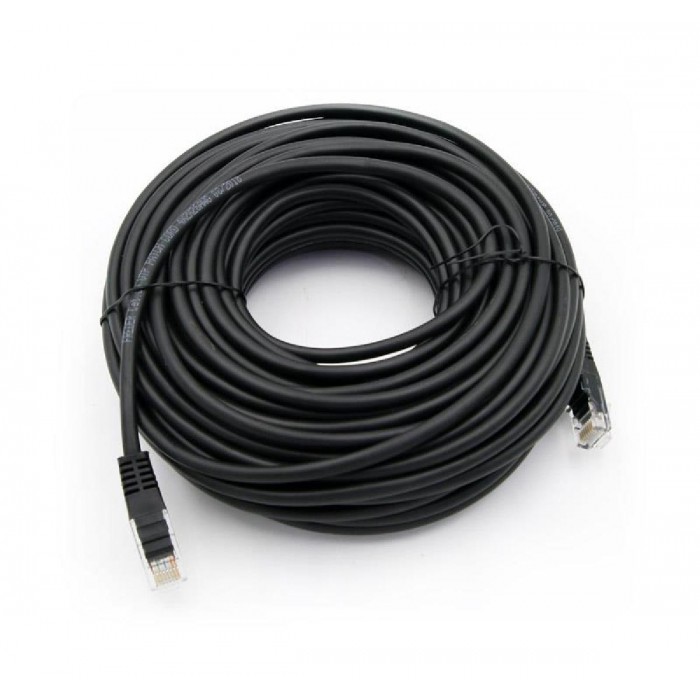 Patch Cord Χαλκού 20m Cat.5e UTP Μαύρο FREDER