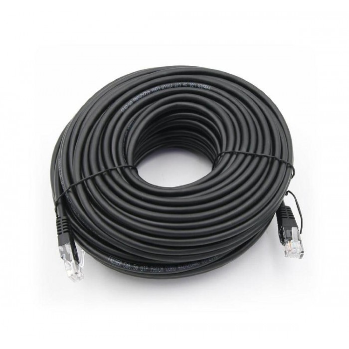 Patch Cord Χαλκού 30m Cat.5e UTP Μαύρο FREDER