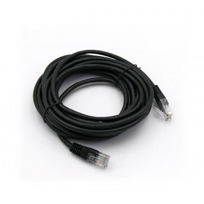 Patch Cord Χαλκού 5m Cat.5e UTP Μαύρο FREDER