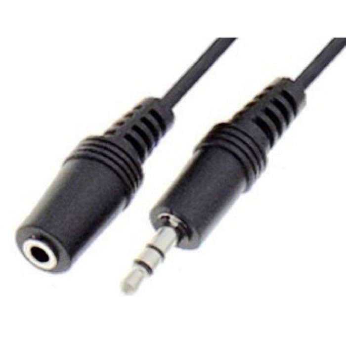 Καλώδιο Ήχου 3.5mm Stereo Αρσενικό Σε 3.5mm Stereo Θηλυκό 1.5m Μαύρο LZ