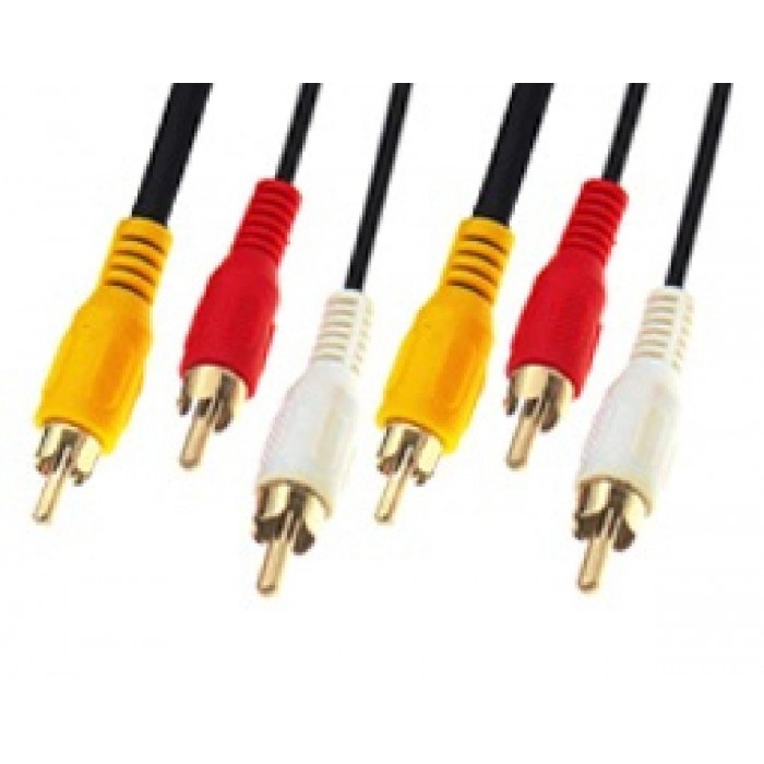 Καλώδιο Ήχου 3 RCA Αρσενικά Σε 3 RCA Αρσενικά 3m Μαύρο LZ Καλώδιο Ήχου 3 RCA Αρσενικά Σε 3 RCA Αρσενικά 3m Μαύρο LZ