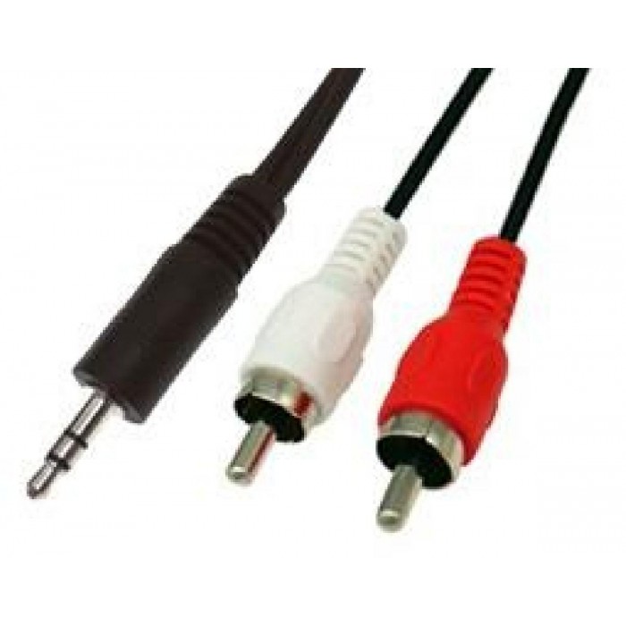 Καλώδιο Ήχου 3.5mm Stereo Αρσενικό Σε 2 RCA Αρσενικά 3m Μαύρο OWI Καλώδιο Ήχου 3.5mm Stereo Αρσενικό Σε 2 RCA Αρσενικά 3m Μαύρο OWI