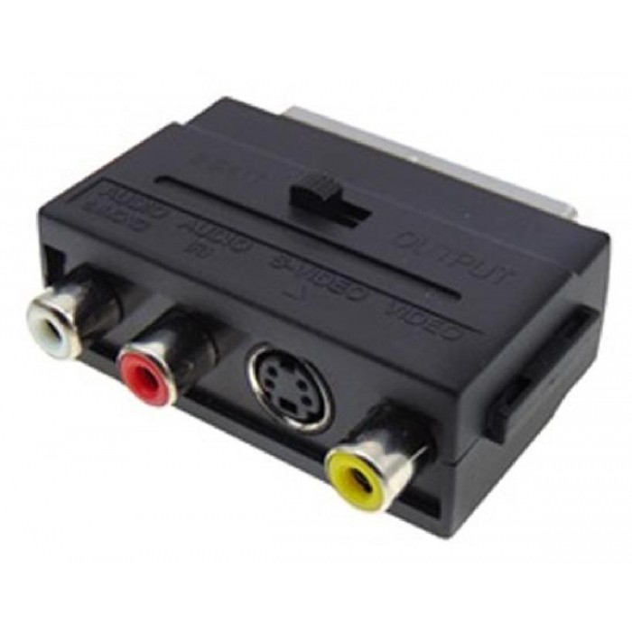SCART Adaptor Αρσενικό Σε RCA Θηλυκό Τριπλό Kαι SVHS θηλυκό Μαύρο SC2014 OWI SCART Adaptor Αρσενικό Σε RCA Θηλυκό Τριπλό Kαι SVHS θηλυκό Μαύρο SC2014 OWI