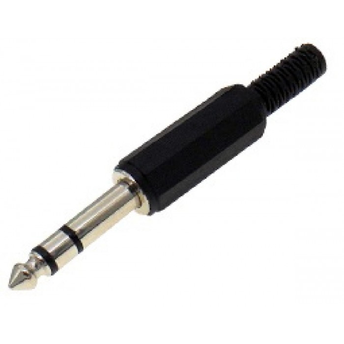 Βύσμα 6.3mm² Αρσενικό Stereo Μαύρο JT3065 JKG