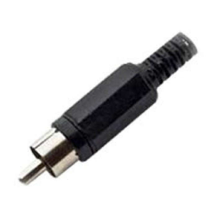 RCA Βύσμα Αρσενικό 5mm² Μαύρο A001A LZ