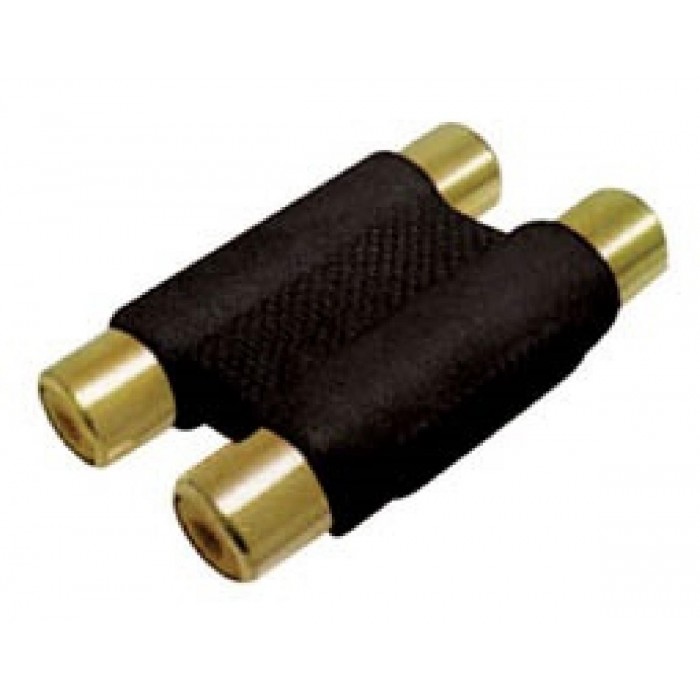 RCA Adaptor Θηλυκό Διπλό Σε RCA Θηλυκό Διπλό Μαύρο JT3183 LZ