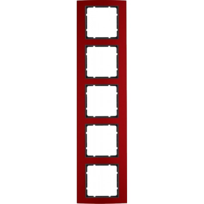 Πλαίσιο 5 Θέσεων Κόκκινο Με Ανθρακί B.3 BERKER