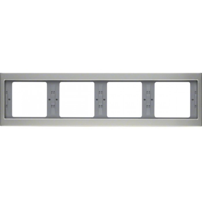 Πλαίσιο 4 Θέσεων Οριζόντιο Inox K.5 BERKER