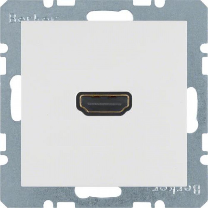 Πρίζα HDMI Με Γωνία Σύνδεσης 90° Λευκό Ματ S.1/B.x BERKER