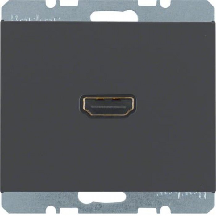 Πρίζα HDMI Με Γωνία Σύνδεσης 90° Ανθρακί K.1 BERKER