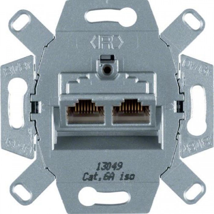 Μηχανισμός Πρίζας Διπλής RJ45 STP Cat.6A 4587 BERKER