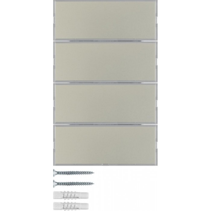 Μετώπη Bus Coupler KNX 4 Πλήκτρων Inox Κ.5 BERKER