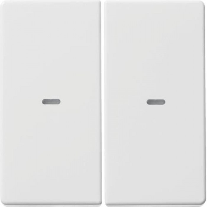 Μετώπη Μπουτόν KNX 2 Πλήκτρων Φωτισμού Λευκό Q.x BERKER
