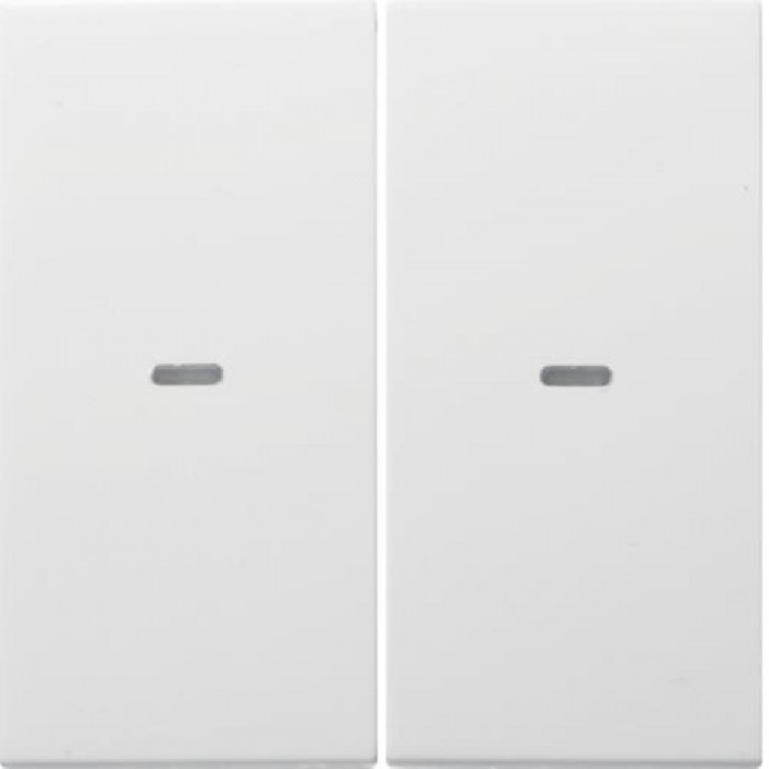 Μετώπη Μπουτόν KNX 2 Πλήκτρων Φωτισμού Λευκό S.1/Bx BERKER