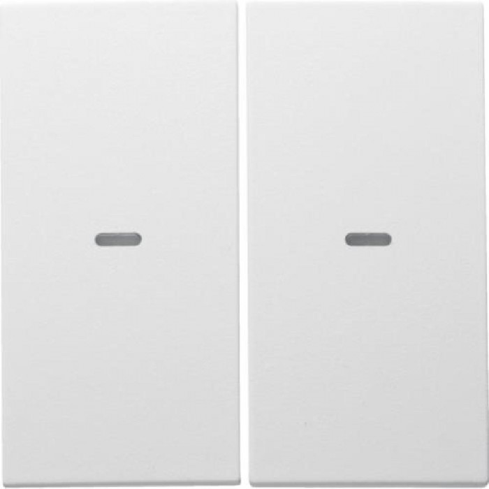 Μετώπη Μπουτόν KNX 2 Πλήκτρων Φωτισμού Λευκό Ματ S.1/Bx BERKER