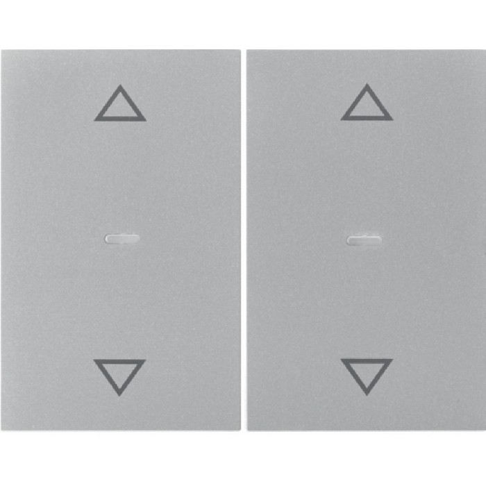 Μετώπη Μπουτόν KNX 2 Πλήκτρων Ρολών Inox K.5 BERKER