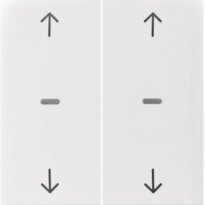 Μετώπη Μπουτόν KNX 2 Πλήκτρων Ρολών Λευκό S.1/B.x BERKER