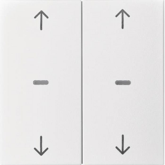 Μετώπη Μπουτόν KNX 2 Πλήκτρων Ρολών Λευκό Ματ S.1/B.x BERKER