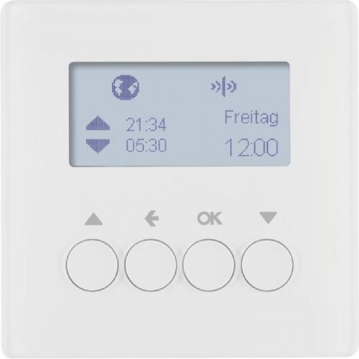 Μετώπη KNX Ασύρματη Χρονοδιακόπτη Ρολών Λευκό Q.x 85745129 BERKER
