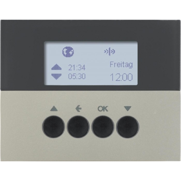 Μετώπη KNX Ασύρματη Χρονοδιακόπτη Ρολών Inox K.5 85745173 BERKER