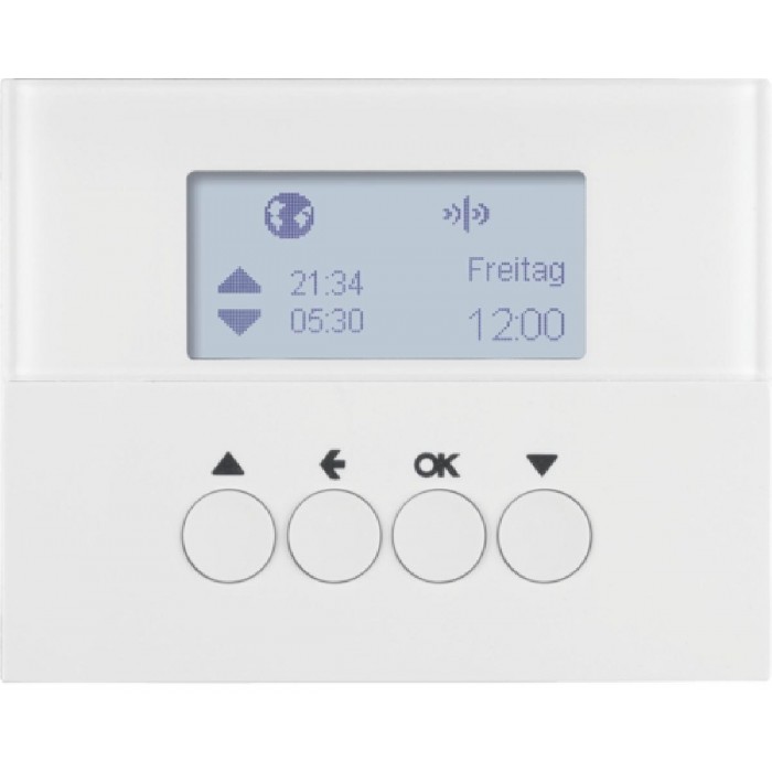 Μετώπη KNX Ασύρματη Χρονοδιακόπτη Ρολών Λευκό K.1 85745179 BERKER