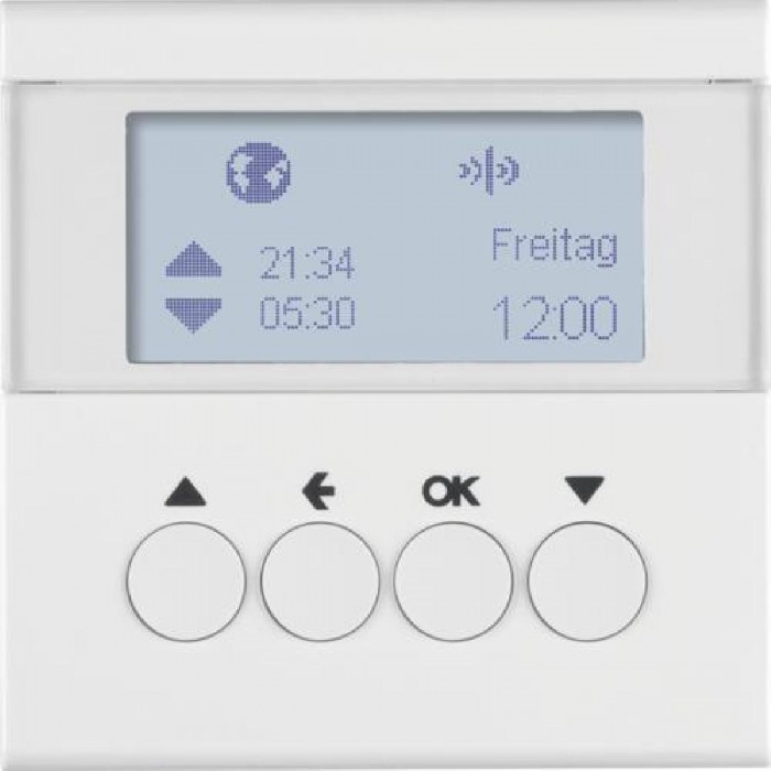 Μετώπη KNX Ασύρματη Χρονοδιακόπτη Ρολών Λευκό S.1/B.x 85745189 BERKER
