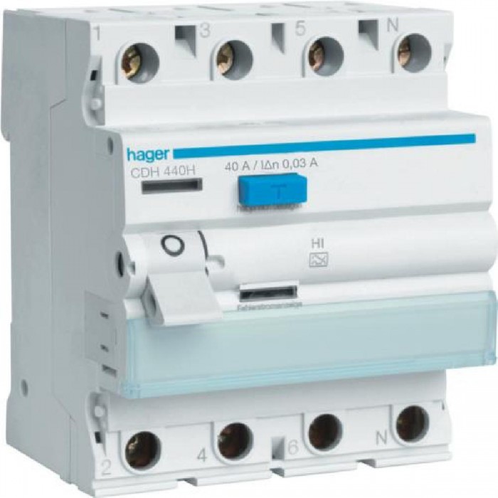 Ρελέ Διαρροής A-HI 4P 40Α 30mA CDH440H HAGER