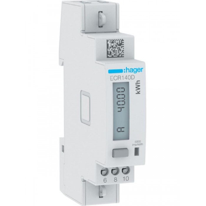 Μετρητής Ενέργειας Ράγας Μονοφασικός 40A Modbus ECR140D  HAGER